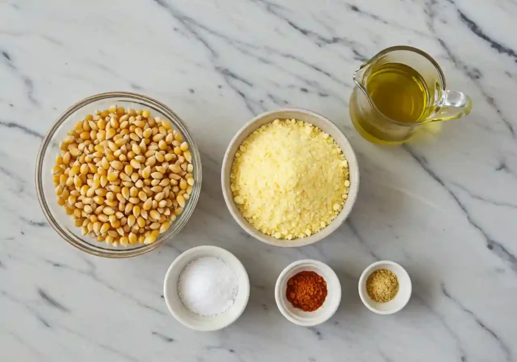 Popcorn Chips: Crunchy & Homemade 2 Ingredinets of Homemade Golden Popcorn Chips with Creamy Dip
