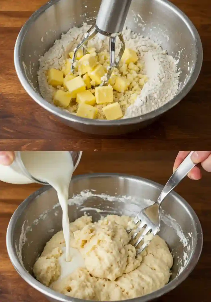 Grandma's Peach Cobbler Recipe 4 Making the Fluffy Biscuit Topping
